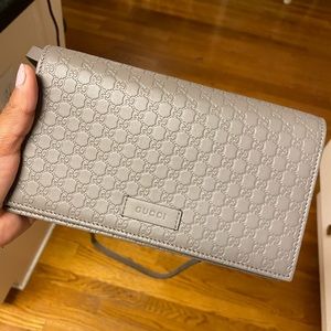 Gray Gucci crossbody